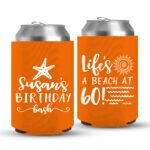 60th Birthday koozies-02-Orange
