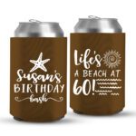 60th Birthday koozies-02-dark brown