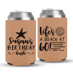 60th Birthday koozies-02-light brown