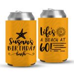 60th Birthday koozies-02-yellow