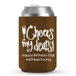 60th Birthday koozies-03-dark brown