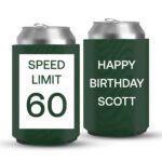 60th Birthday koozies-04-Green