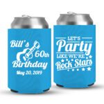 60th Birthday koozies-05-Cyan
