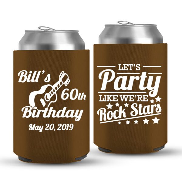 60th Birthday koozies-05-dark brown