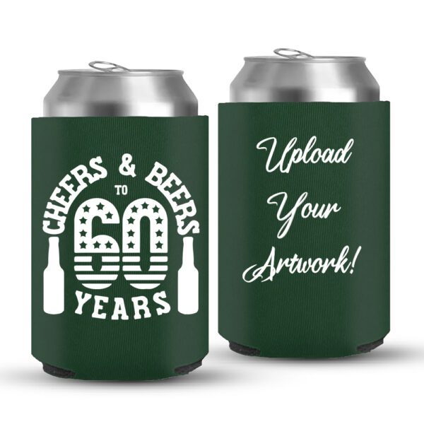 60th Birthday koozies-06-Green