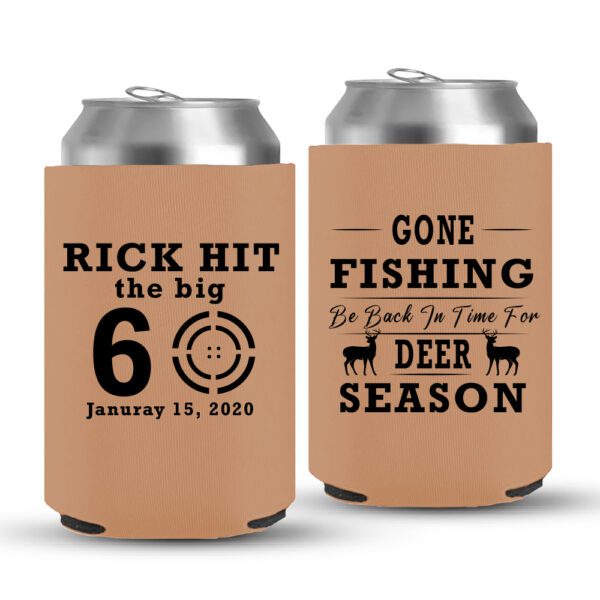 60th Birthday koozies-07-light brown