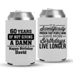 60th Birthday koozies-09-White