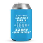 60th Birthday koozies-10-Cyan