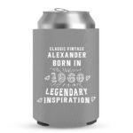 60th Birthday koozies-10-Grey