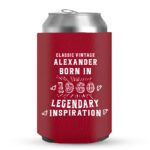 60th Birthday koozies-10-RED