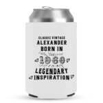 60th Birthday koozies-10-White