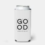Custom Single Color Slim Koozies - White