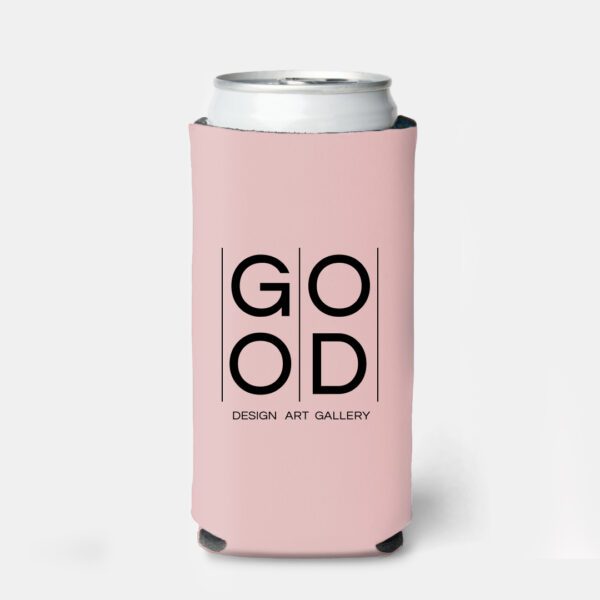 Custom Single Color Slim Koozies - baby pink