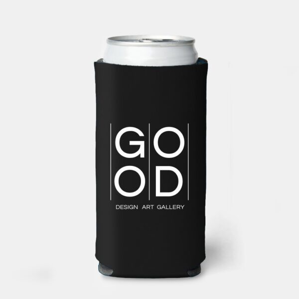 Custom Single Color Slim Koozies - black