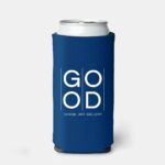 Custom Single Color Slim Koozies - blue