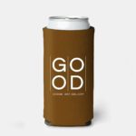 Custom Single Color Slim Koozies - dark Brown