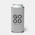 Custom Single Color Slim Koozies - gray