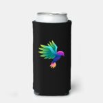 Custom Slim Koozies Full Color - black