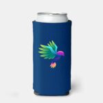 Custom Slim Koozies Full Color - blue