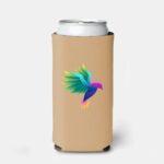 Custom Slim Koozies Full Color - light Brown