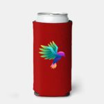 Custom Slim Koozies Full Color - red