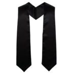 custom graduation stole - Classic - black