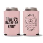 12. Custom Bachelor Koozies - Baby Pink