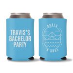 12. Custom Bachelor Koozies - Cyan
