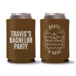 12. Custom Bachelor Koozies - Dark Brown