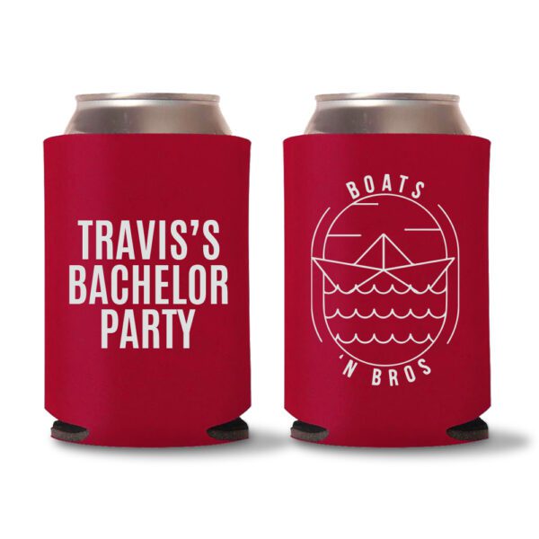 12. Custom Bachelor Koozies - Red