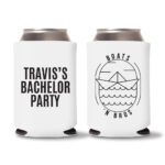 12. Custom Bachelor Koozies - White