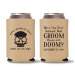 16. Customized Bachelor Koozies - Light Brown