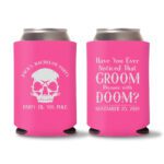 16. Customized Bachelor Koozies - Pink