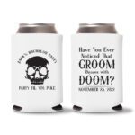 16. Customized Bachelor Koozies - White