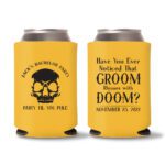 16. Customized Bachelor Koozies - Yellow