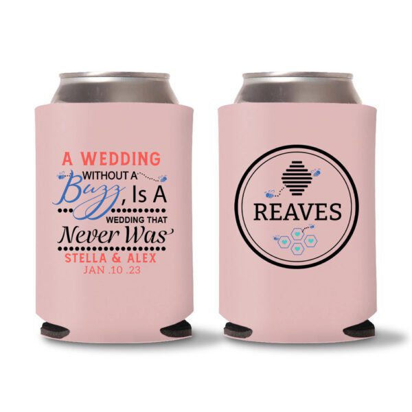 21. Wedding Koozies Custom - Baby Pink