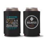 21. Wedding Koozies Custom - Black
