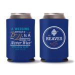 21. Wedding Koozies Custom - Blue