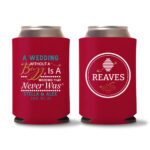 21. Wedding Koozies Custom - Red