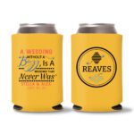 21. Wedding Koozies Custom - Yellow
