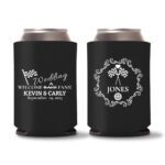22. Custom Wedding Koozies - Black
