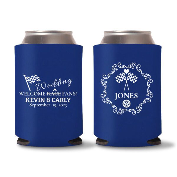 22. Custom Wedding Koozies - Blue