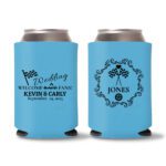 22. Custom Wedding Koozies - Cyan