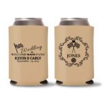 22. Custom Wedding Koozies - Light Brown