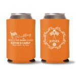 22. Custom Wedding Koozies - Orange