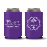 22. Custom Wedding Koozies - Purple