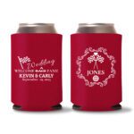 22. Custom Wedding Koozies - Red