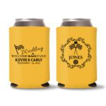 22. Custom Wedding Koozies - Yellow