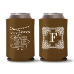 24. Wedding Koozies - Dark Brown