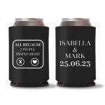 25. Wedding Koozies - Black